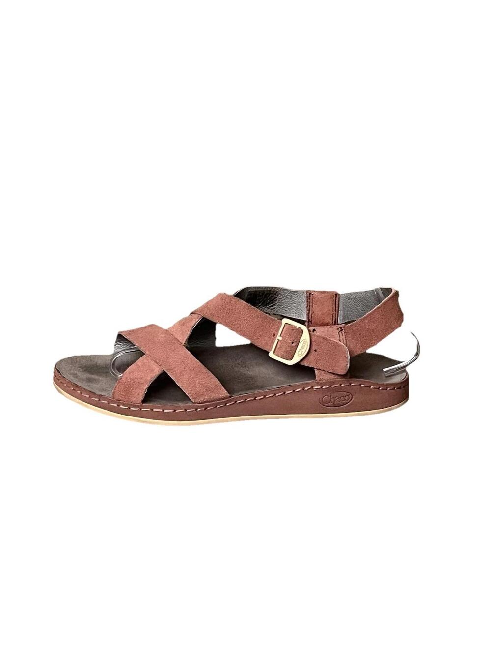 Timberland Brown Suede Cross-Strap Women's Sandals
